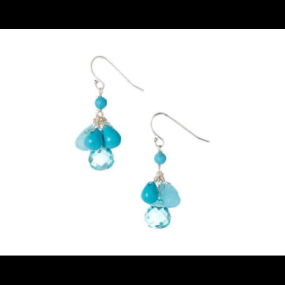 Giu Giu Turquoise And Blue Topaz Earrings